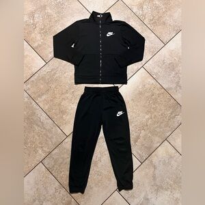 Boys Nike Full-Zip Jacket & Pants 2-Piece Track Suit Set Black Size 6